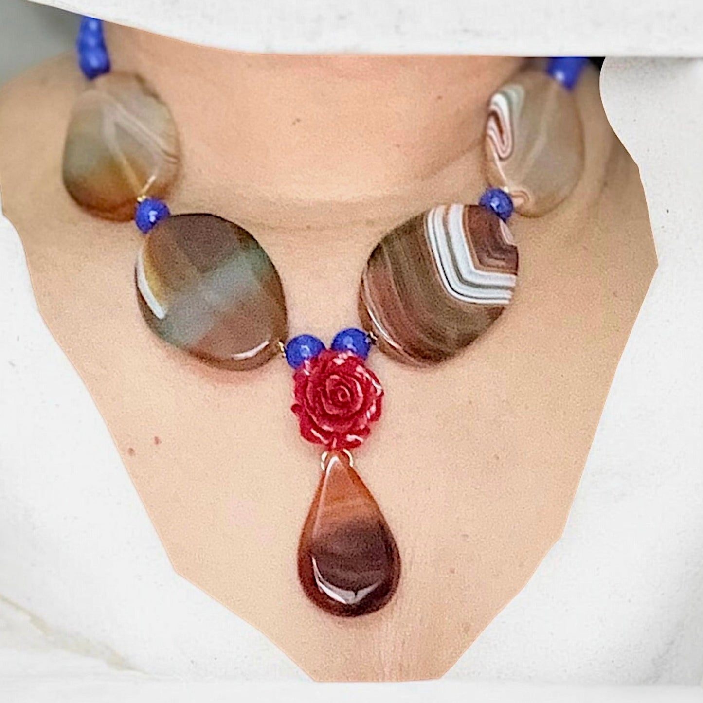 Semiprecious Agates Necklace