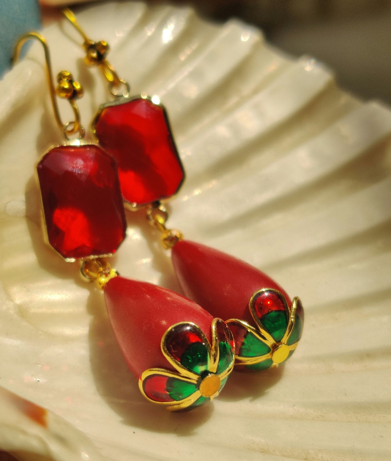 Crystal drop earrings