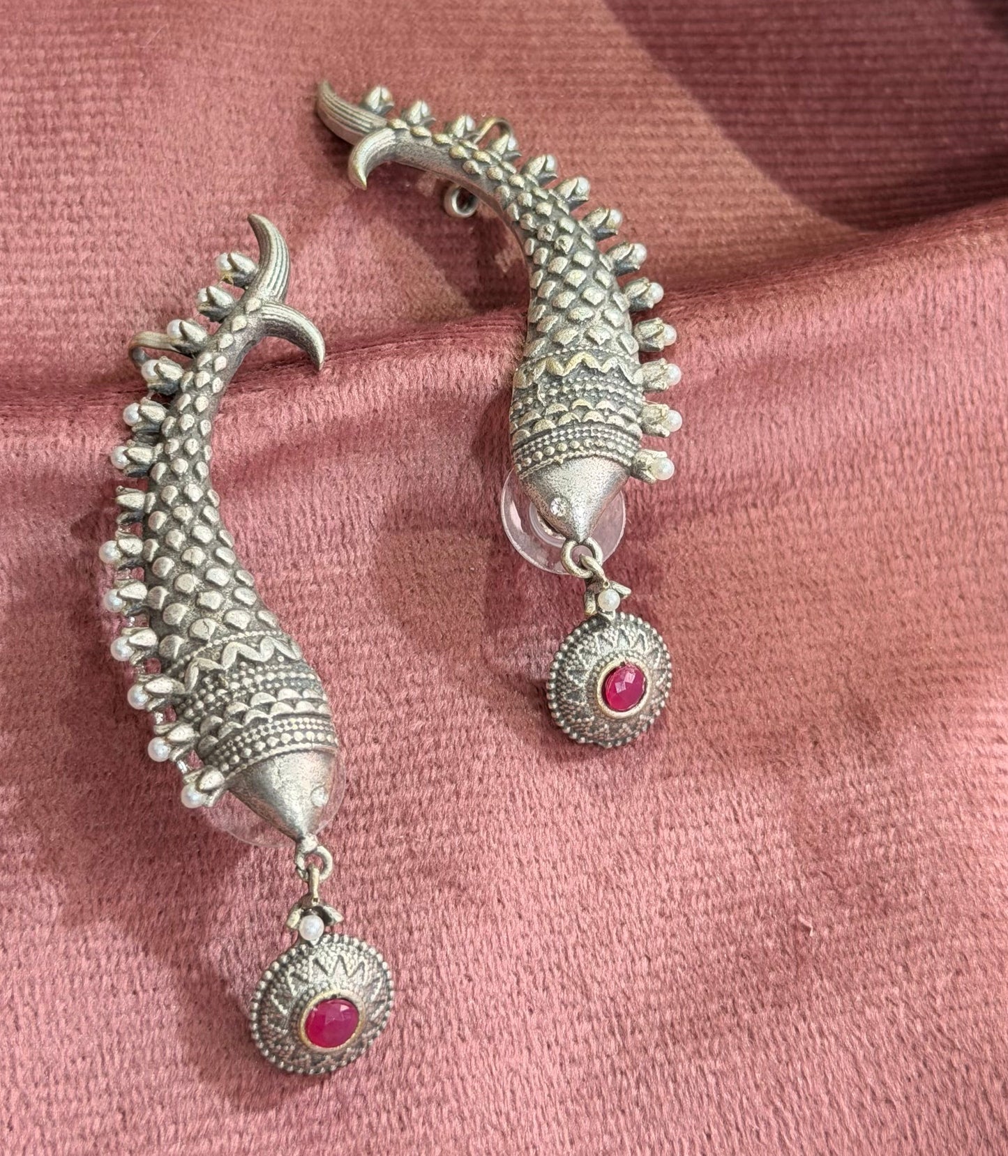 Fish cuff earrings