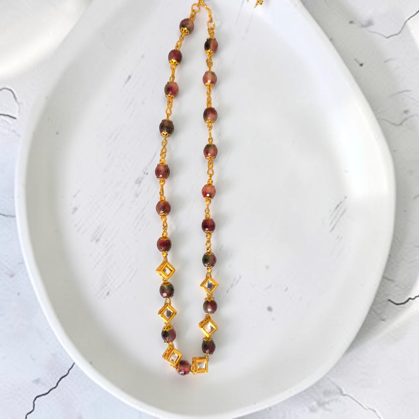 Tourmaline Kundan Necklace