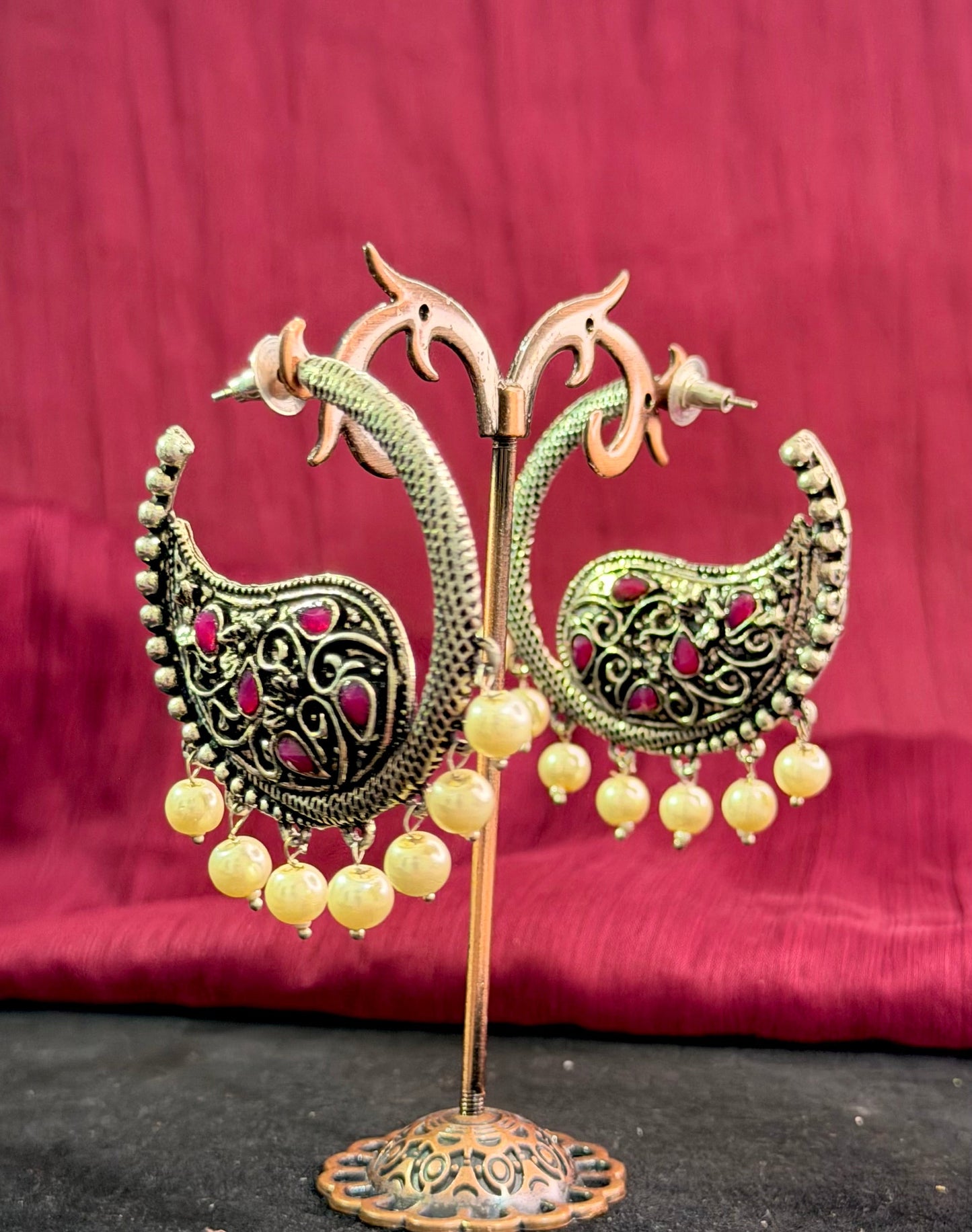 Big Oxidised Chaand Bali