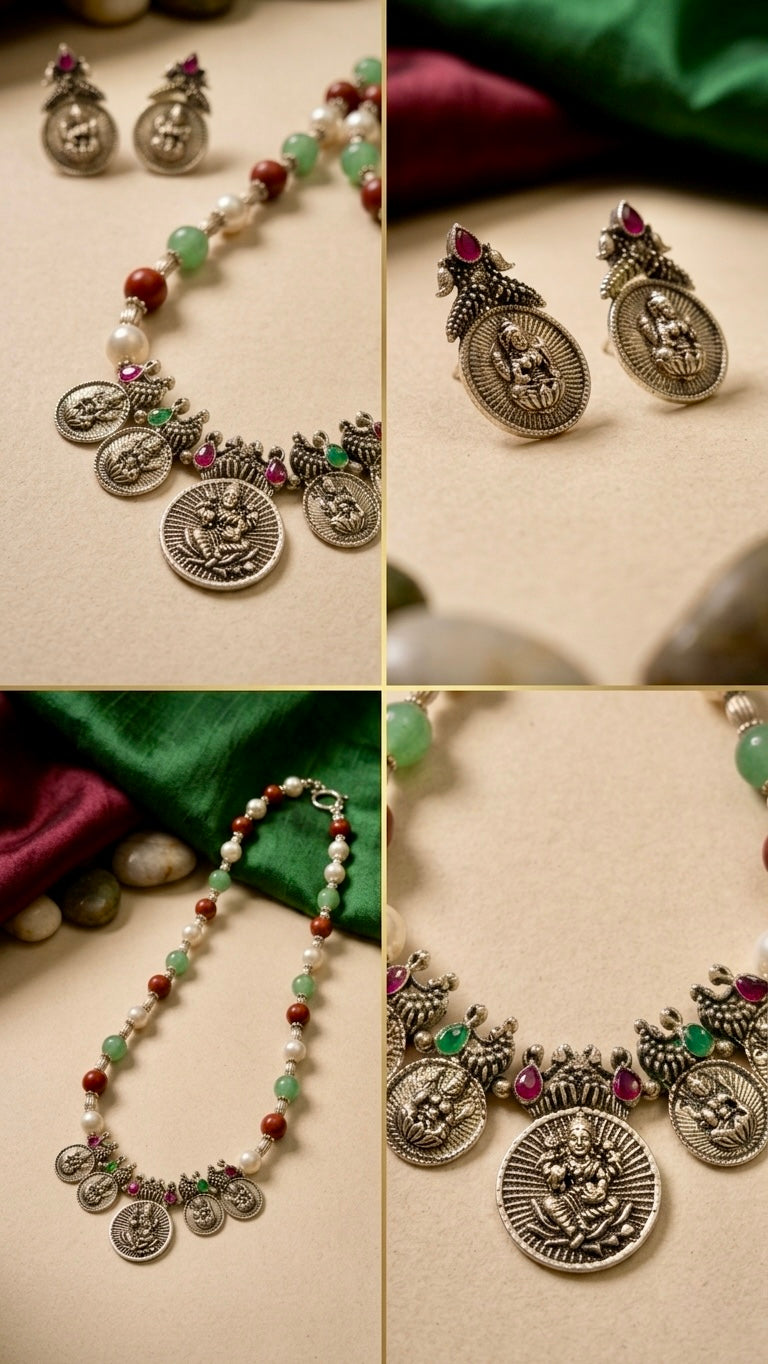 Earth & Divinity | Statement Oxidized Silver Set