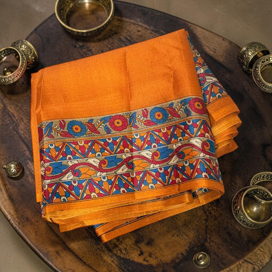 Sun-kissed Kalamkari Tussar