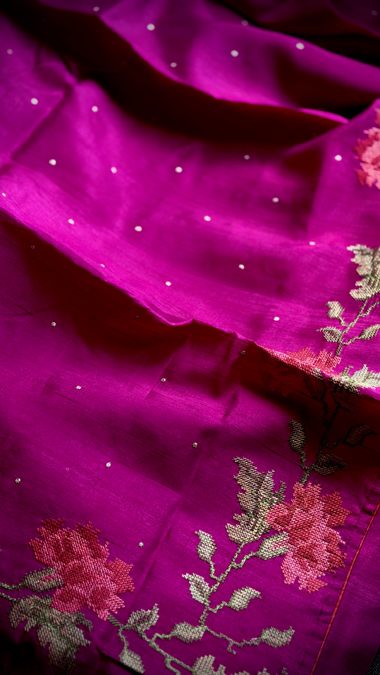 The Magenta Meadow Tussar