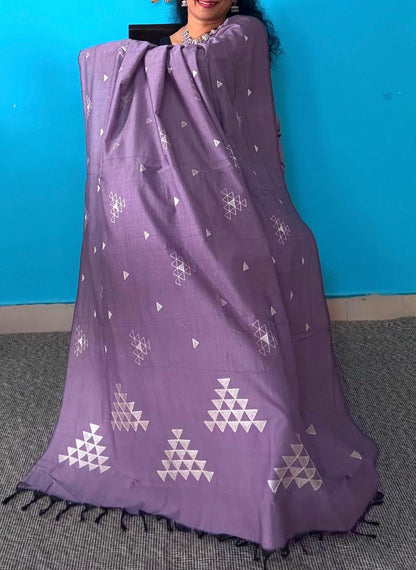Embroidered Lavendar Elegance