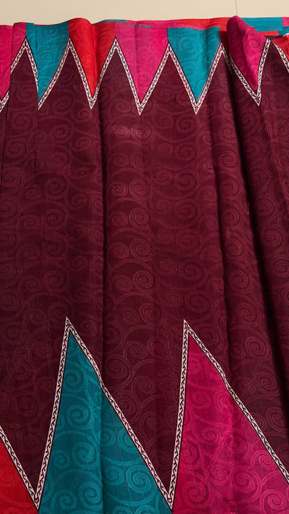 Classy temple border saree