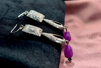 Diya Black Oxidised Earrings