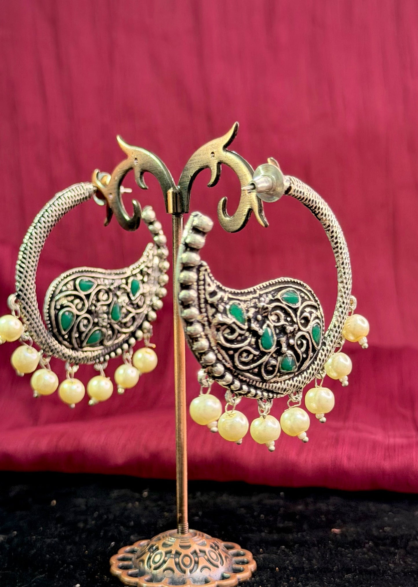 Big Oxidised Chaand Bali