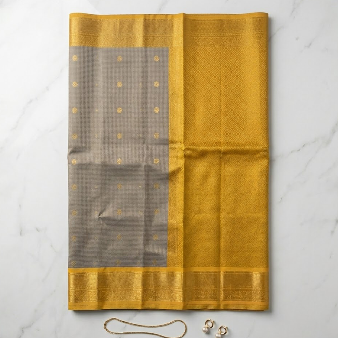 Grey n Yellow Korvai