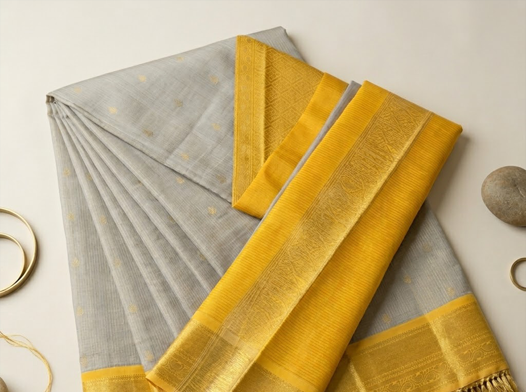 Grey n Yellow Korvai