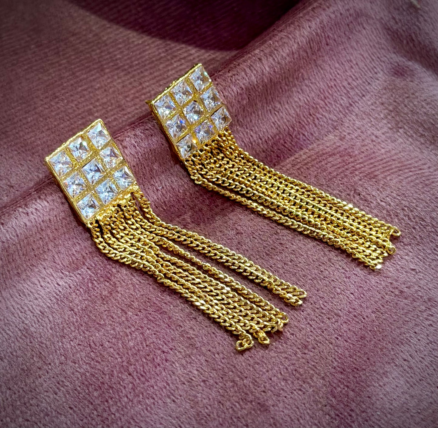Polki Chain Earrings