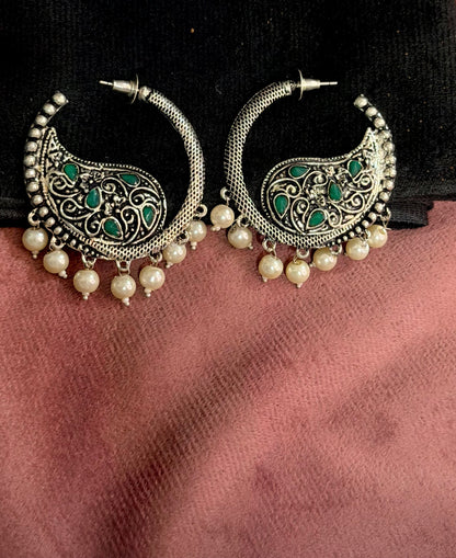 Big Oxidised Chaand Bali