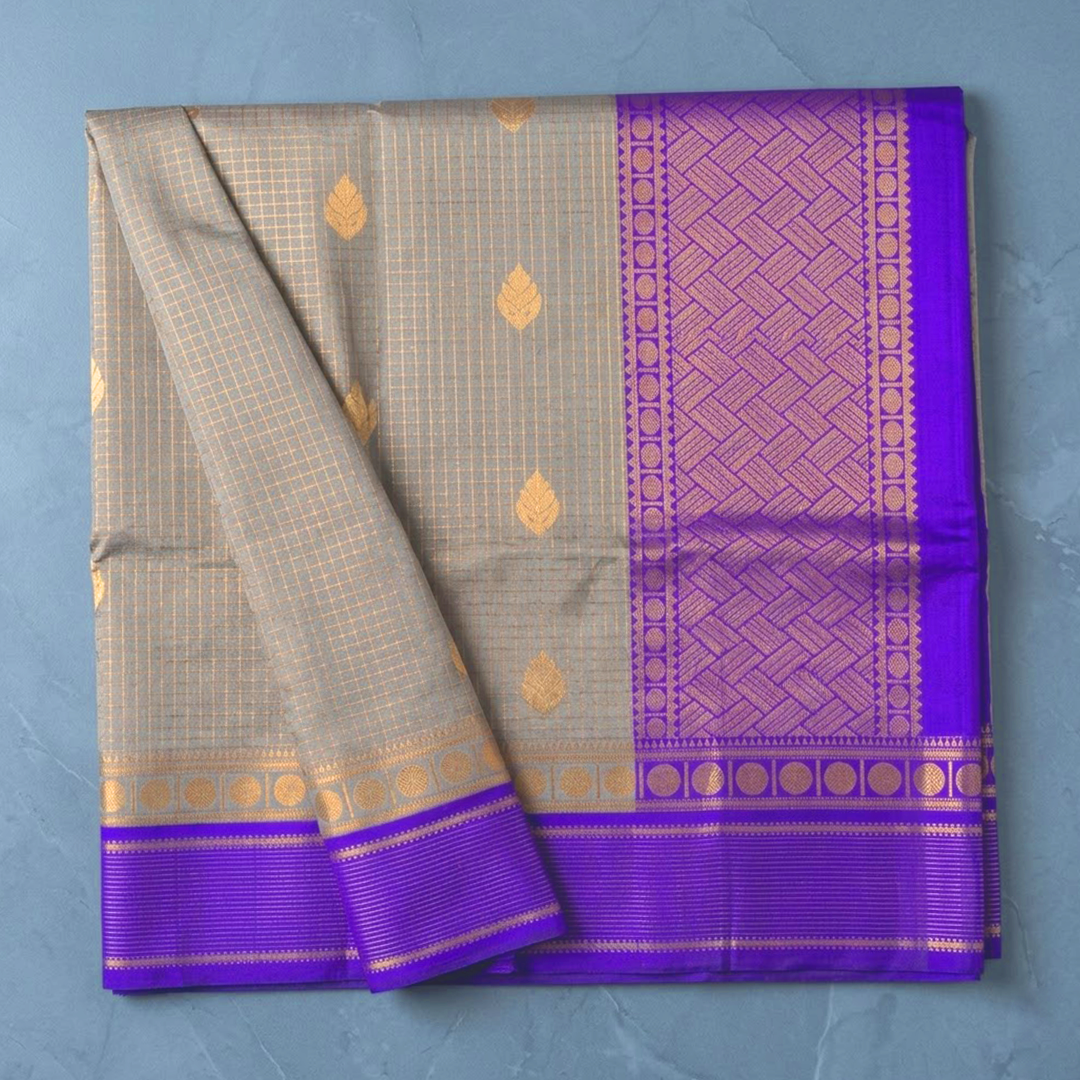 Grey n Purple Korvai