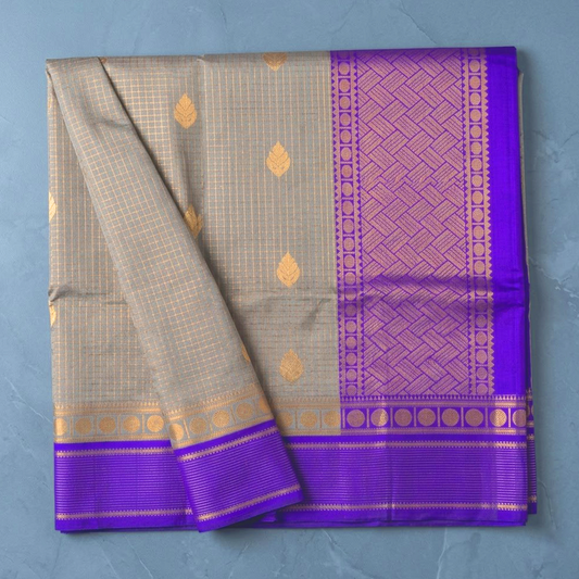 Grey n Purple Korvai