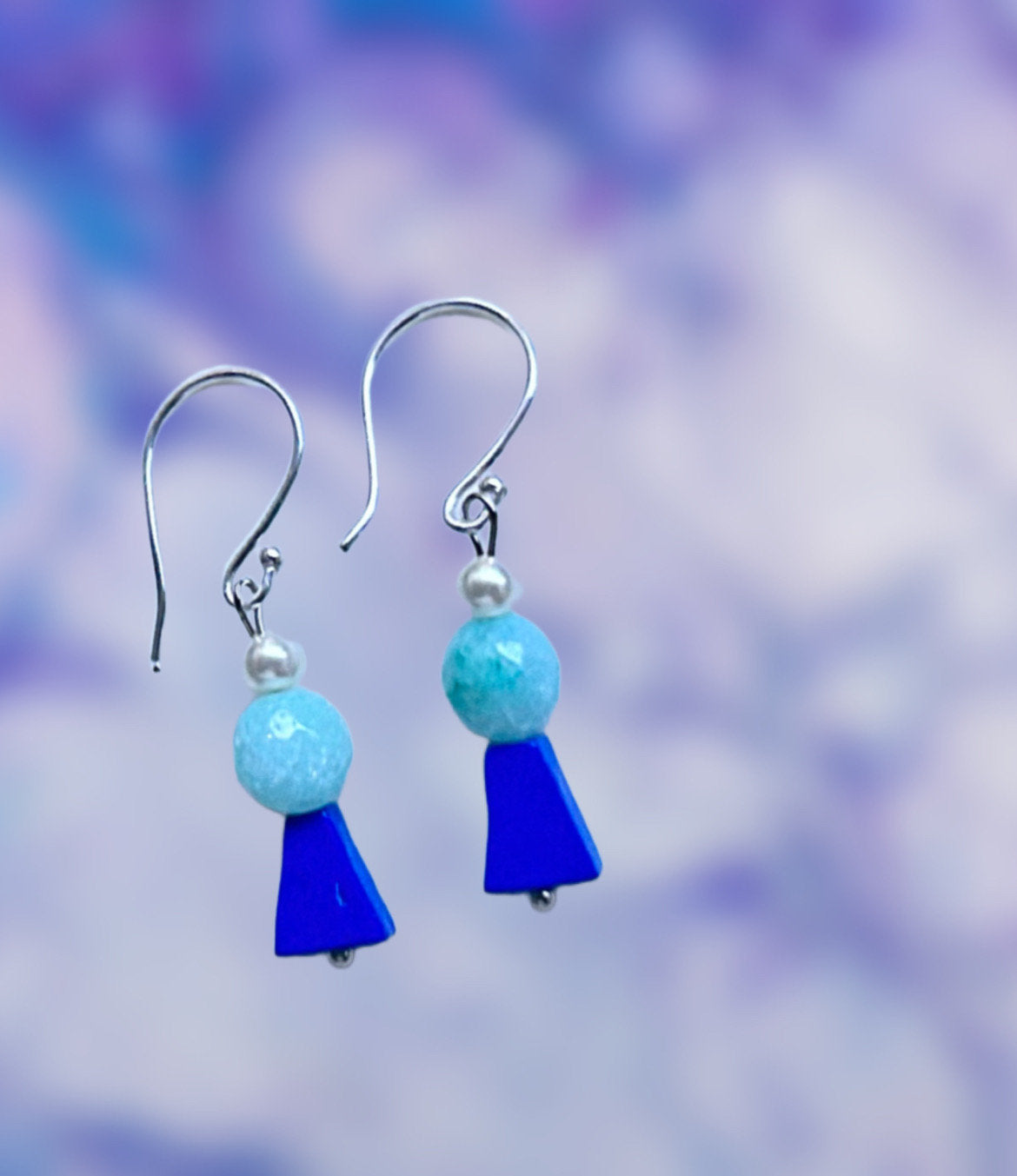 Semiprecious Blue Earrings