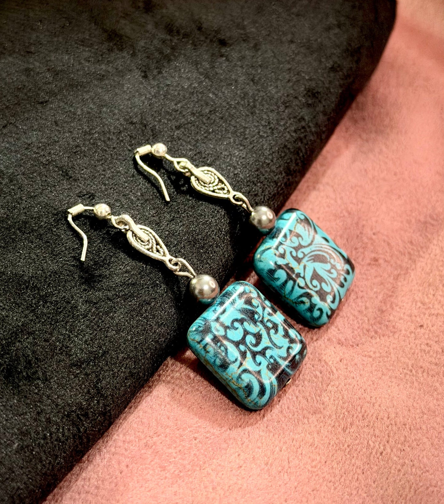 Turquoise Square Drops