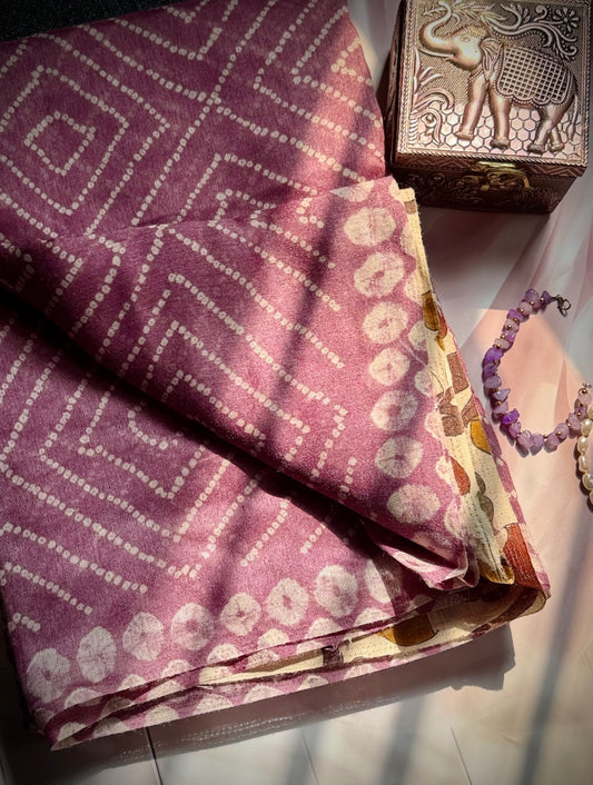 Bandini and Ajrakh combo sarees