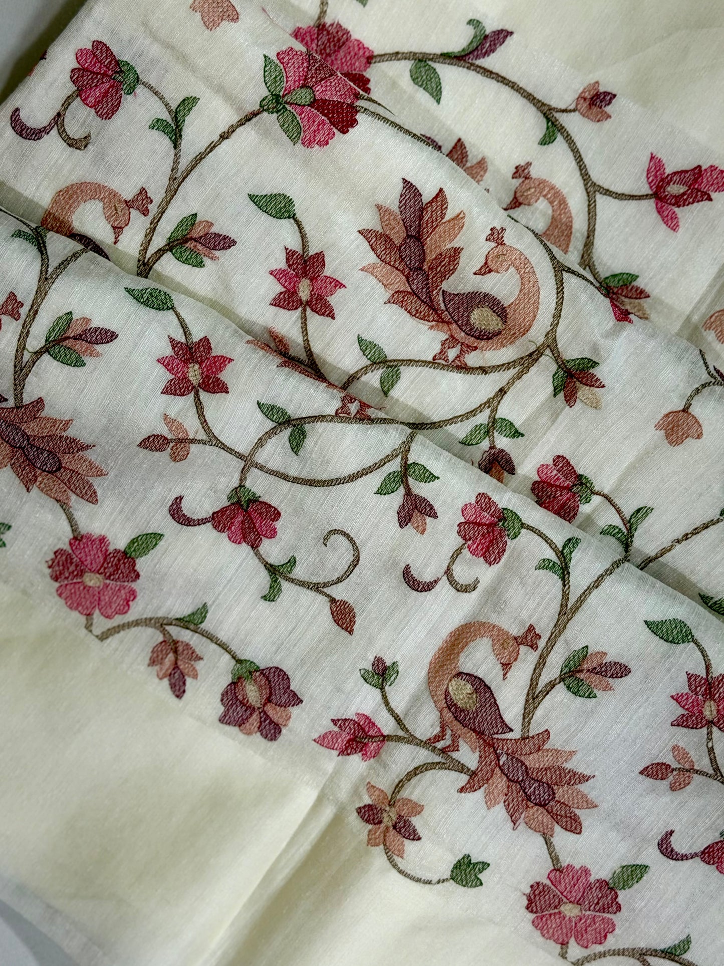 Premium All-Over Embroidered Tussar Sarees – Reception Edition