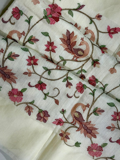 Premium All-Over Embroidered Tussar Sarees – Reception Edition