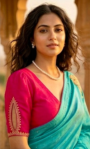 Soft silk saree with sequins
