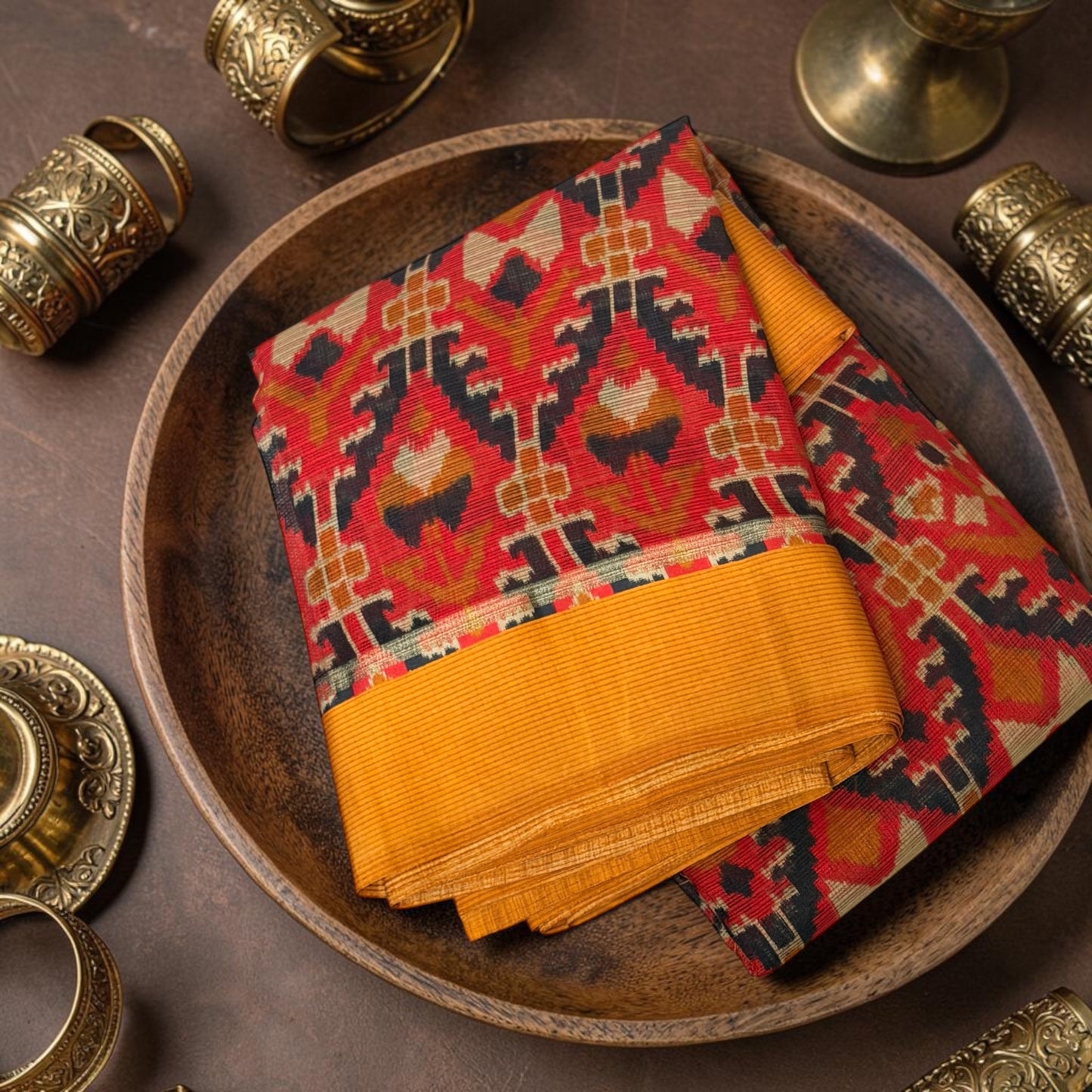 Gracious Tussar Ikat Saree