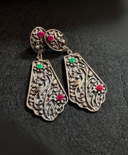 Antique plate earrings