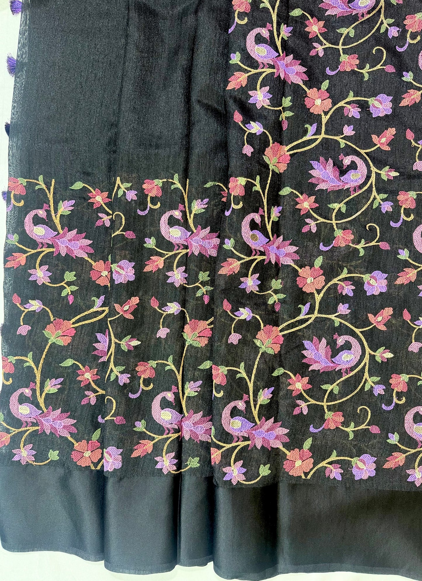 Premium All-Over Embroidered Tussar Sarees – Reception Edition