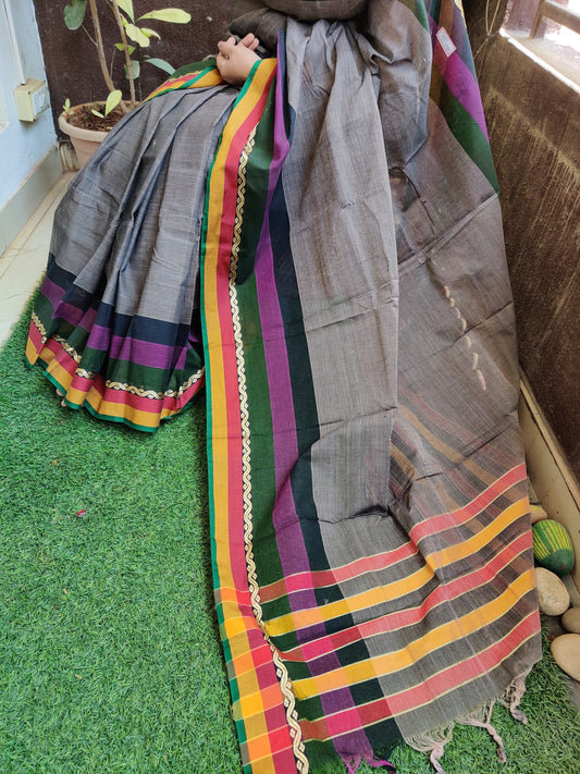 Cotton saree & kalamkari blouse