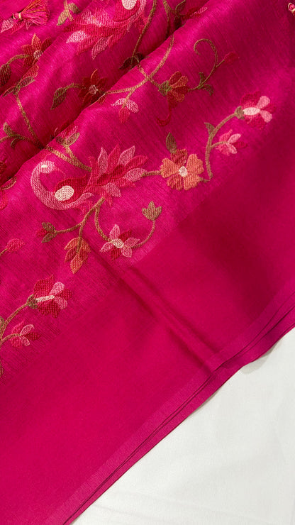 Premium All-Over Embroidered Tussar Sarees – Reception Edition