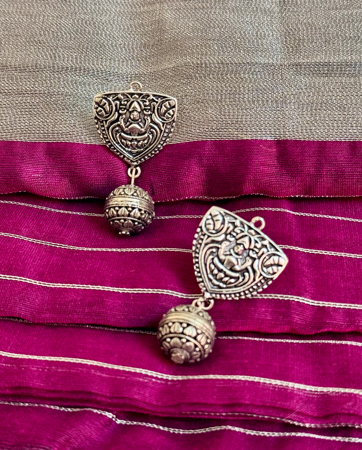 Lakshmi German silver earrings