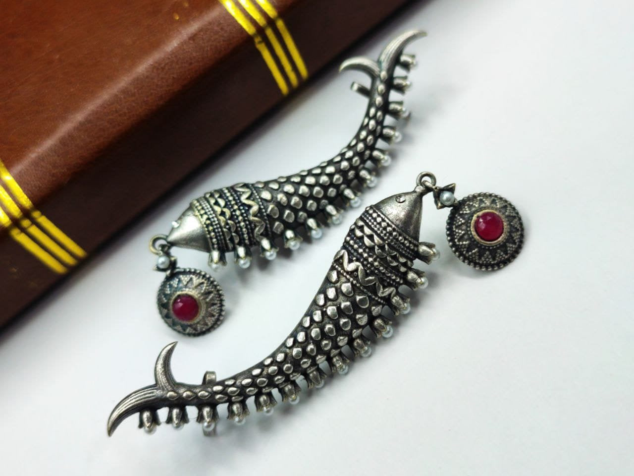 Fish cuff earrings