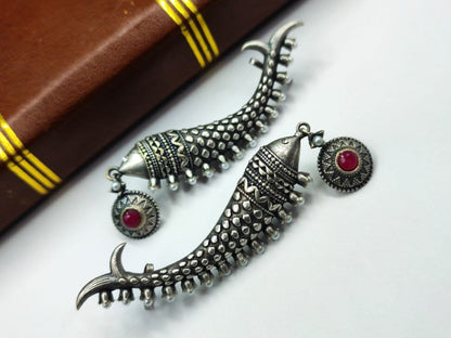 Fish cuff earrings