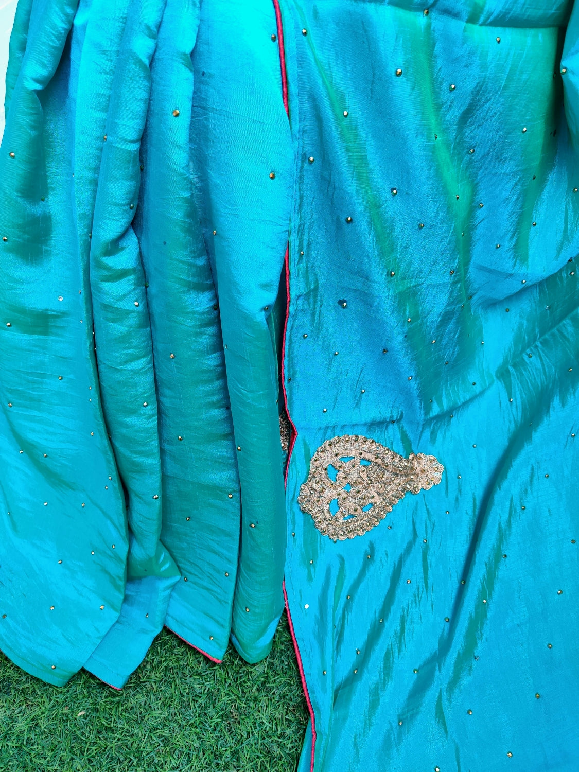 Soft silk saree with sequins
