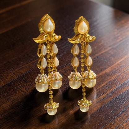 Ira Tiered Pearl Drop Earrings