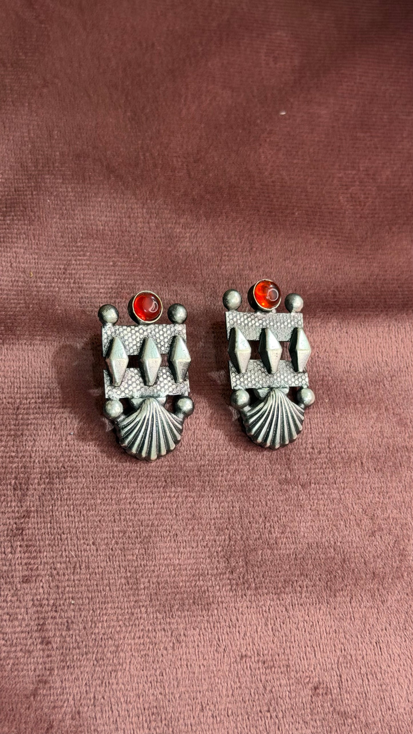 Kriti Black Oxidised Earrings