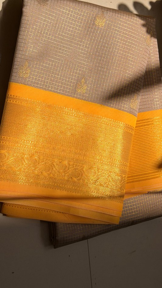 Grey n Yellow Korvai