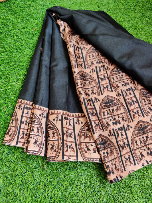 Black & Beige Warli Print