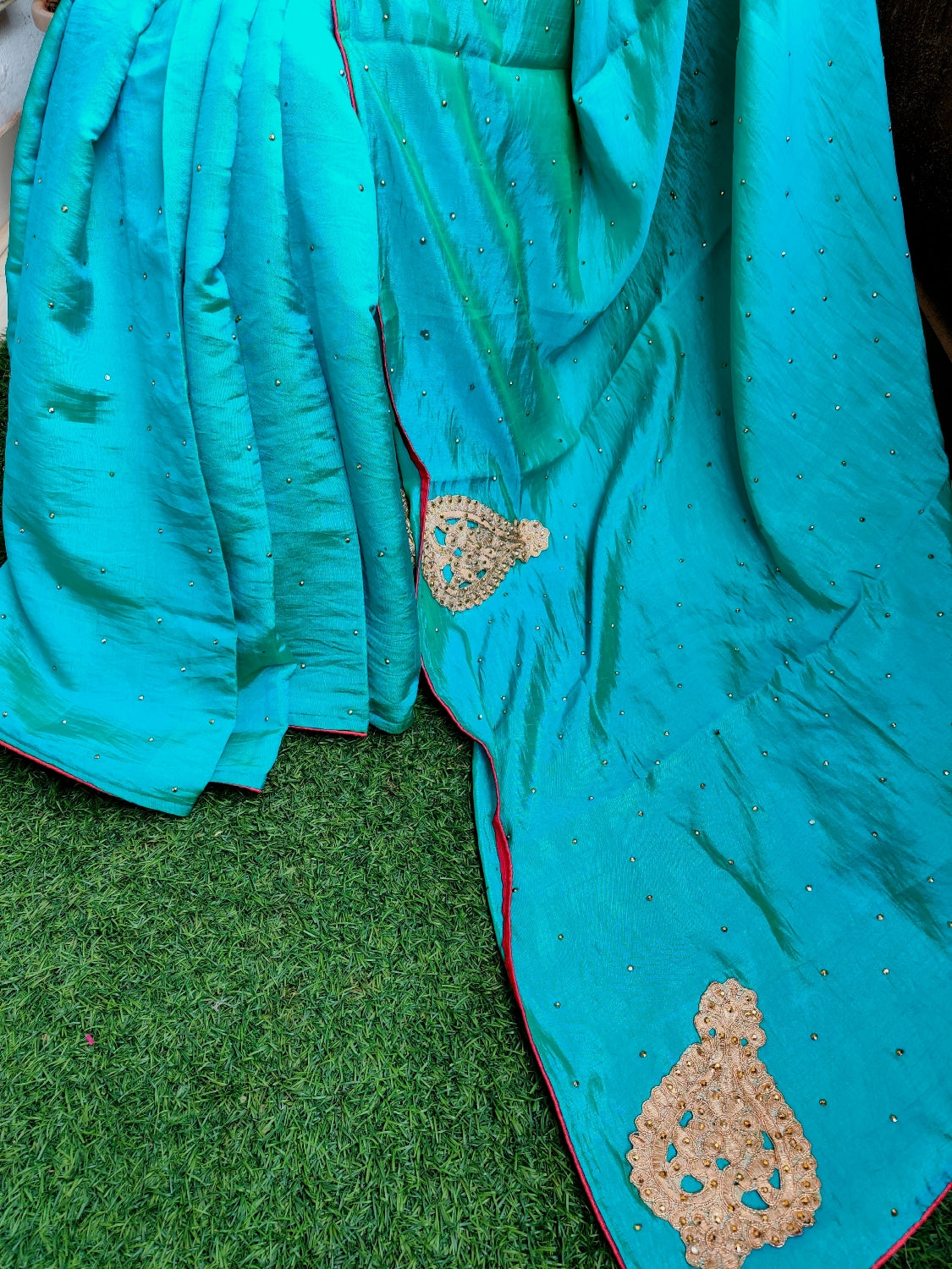 Soft silk saree with sequins