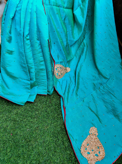 Soft silk saree with sequins