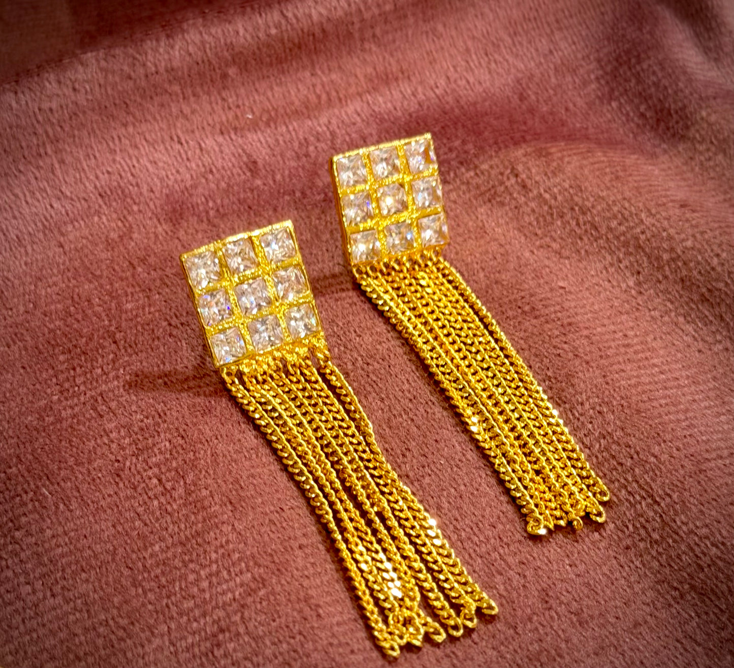 Polki Chain Earrings