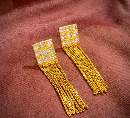 Polki Chain Earrings