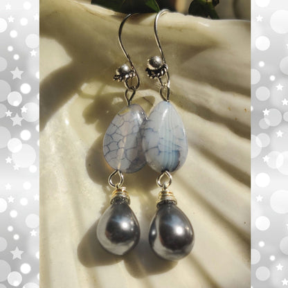 Grey crystal Earrings