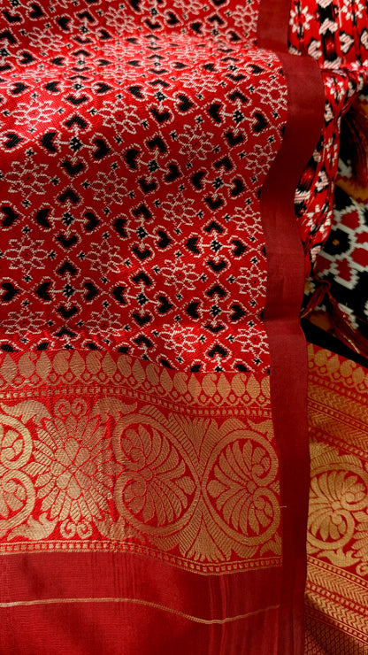 The Midnight Ikat Heritage Saree