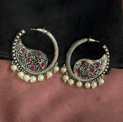 Big Oxidised Chaand Bali