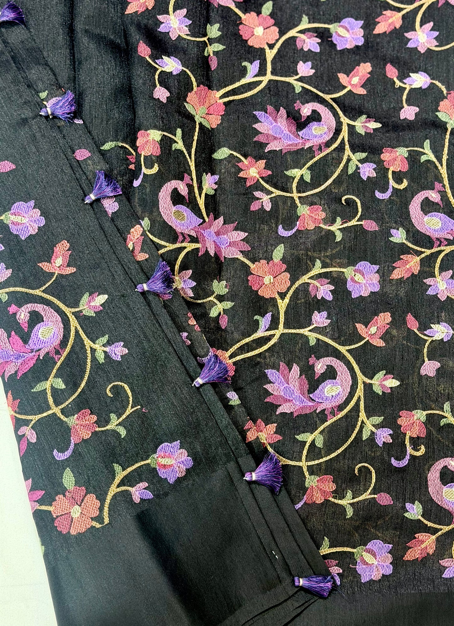 Premium All-Over Embroidered Tussar Sarees – Reception Edition
