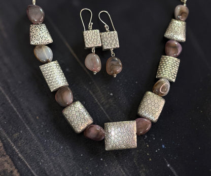 Mauve Oxidised Set | Hridha