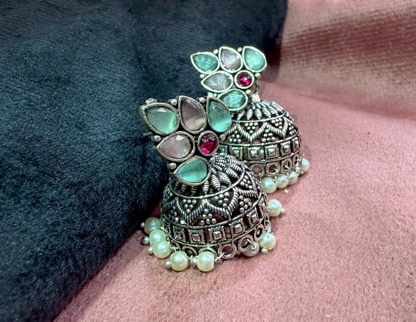 Stone Studded Jhumkas
