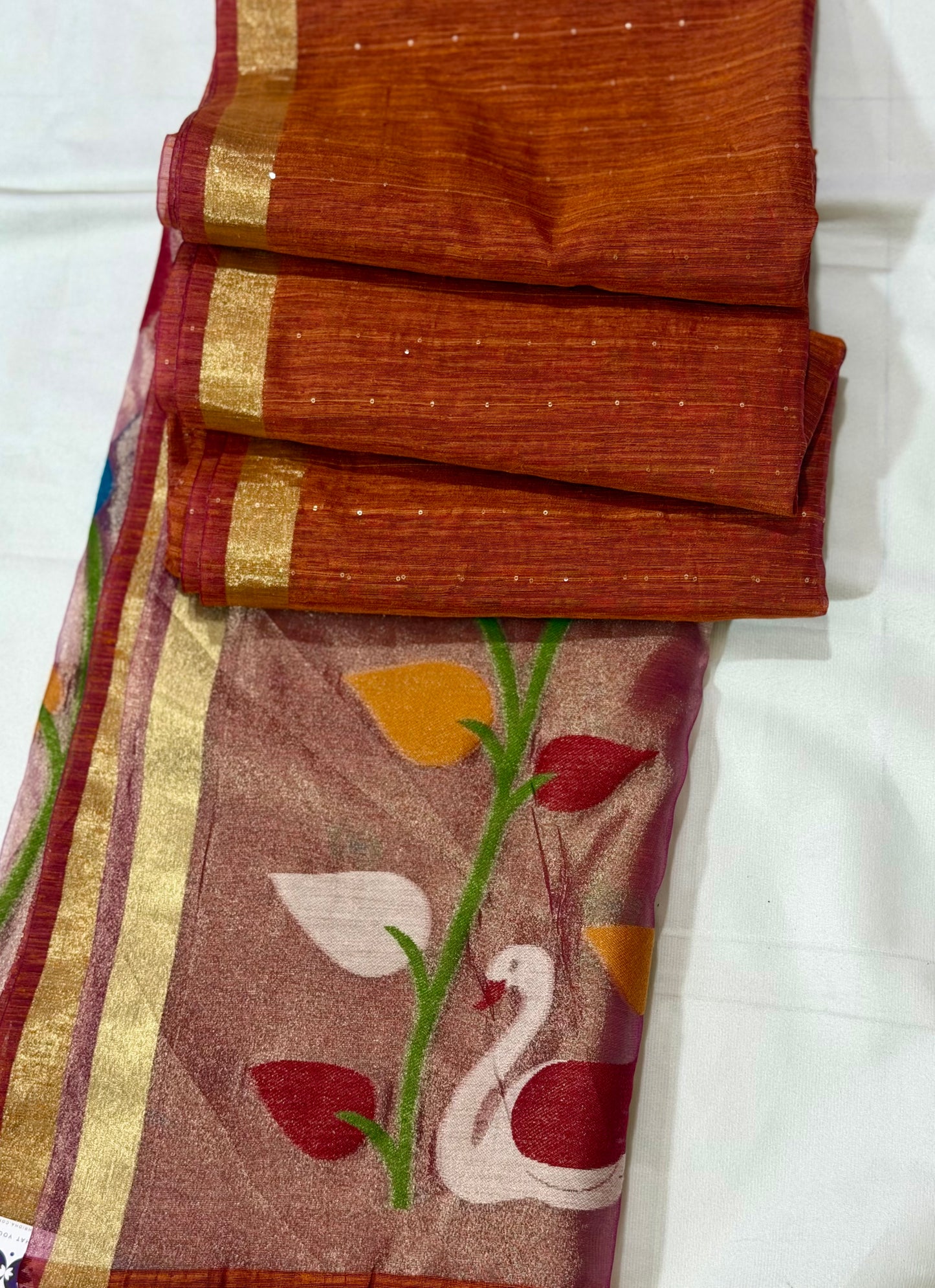 Soft Cotton Silk Blend Festive Saree – Grand Tissue Pallu Edition