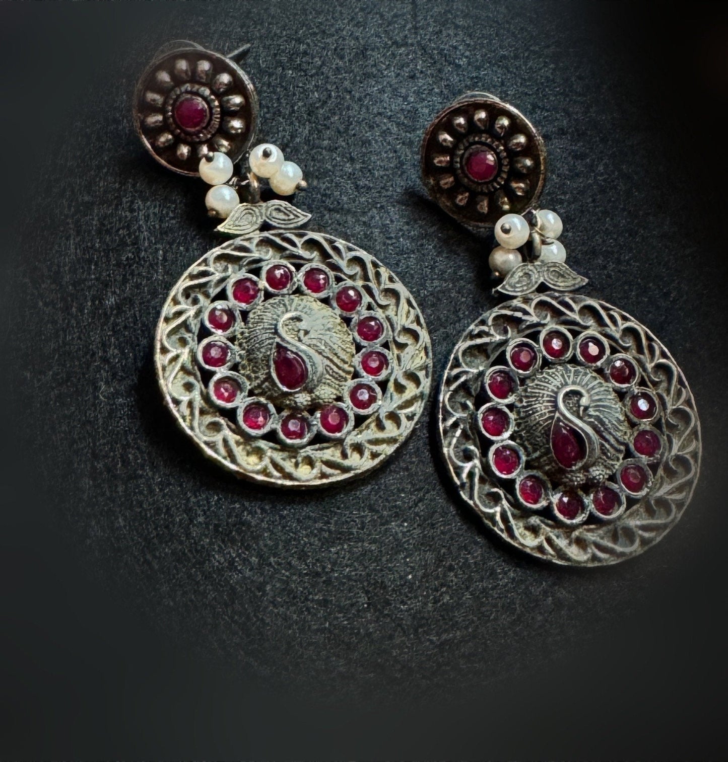 Antique mayur earrings