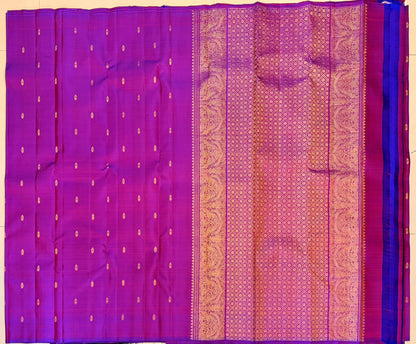 Majestic Magenta: The Aadhira Kanchipuram Pure Silk Saree